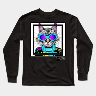 cat ciber punk Long Sleeve T-Shirt